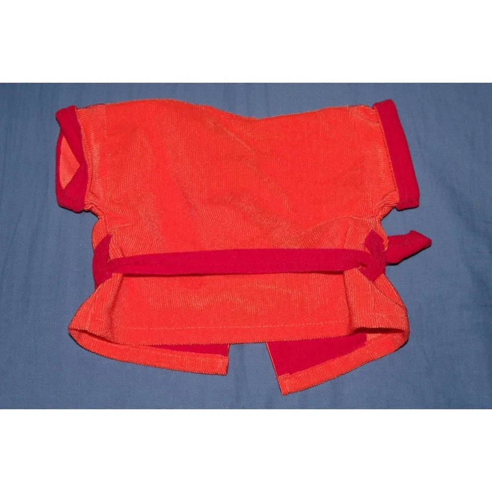 Vintage 1986 TEDDY RUXPIN Clothing Sleeping Outfit Orange Robe‎ Coat